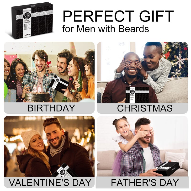 MALE GOD Beard Kit w/Natural Ingredients, Men's Shaving & Grooming Sets, Birthday Gifts | Anniversary | Christmas Gifts | Mens Stocking Stuffers | Gifts for Men, Him, Husband, Boyfriend, Dad, Friends - Image 2