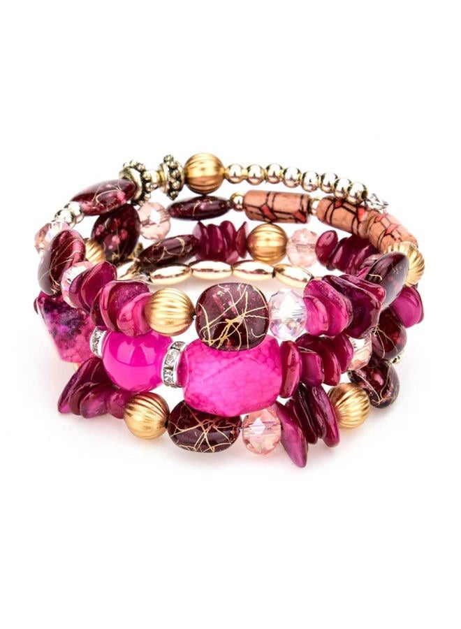 Kicomvi Boho Multilayer Irregular Agate Beads Charm Bracelets Handmade Multi-Color Cryston Stone Turquoise Wrap Bracelets for Women Girl Yoga Jewelry, Crystal, crystal - Image 1