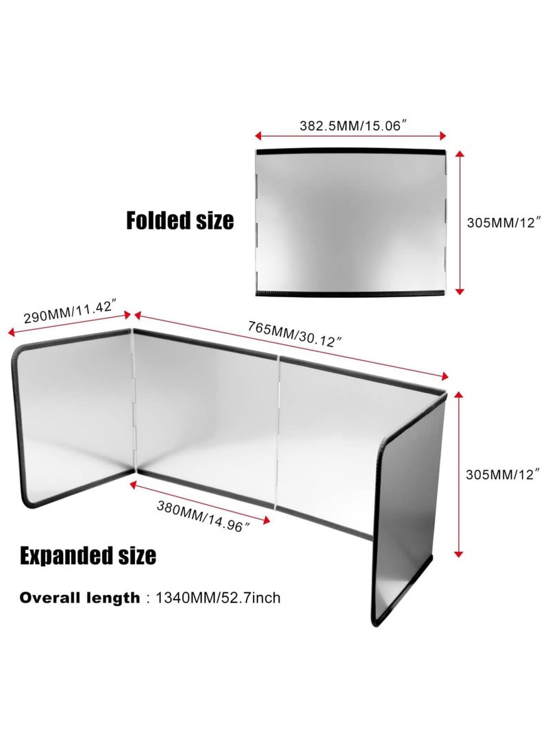 Arabest Grease Splatter Guard, Foldable Stainless Steel Oil Splatter Screens for Frying Pan, Nonstick Oil Splash Insulation Board Oil Splatter Guard Stove Heat Insulation Board for Cooking (4 Sided) - Image 3