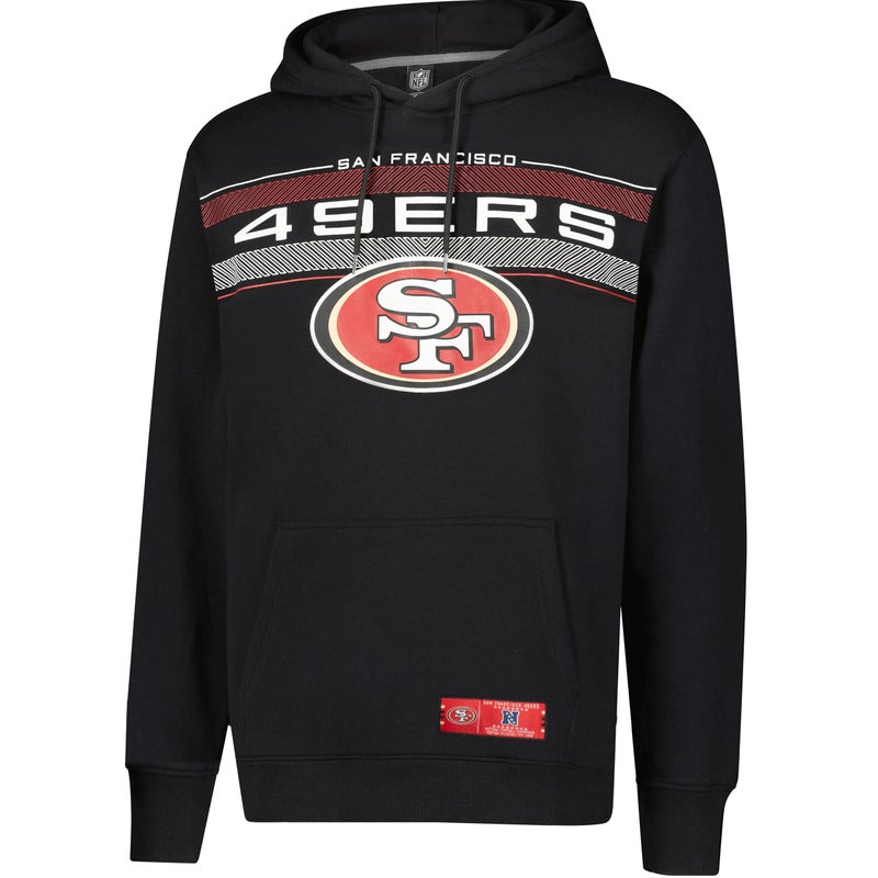 Ultra Game NFL Official Adults Super Soft Pullover Hoodie Sweatshirt - Warm Polyester Blend - Unisex, San Francisco 49ers, Black, Small - Image 1