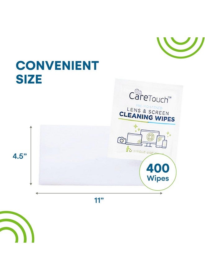 Care Touch Care Touch Glasses Wipes, 400ct - Lens Cleaning Wipes for Eyeglasses, Eyeglass Individually Wrapped, Cleaner Lenses Glasses&Optical Lens, Disposable - Image 3