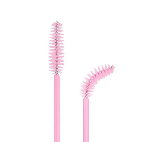 G2PLUS 300PCS Disposable Eyelash Brushes, Adjustable Mascara Wands Makeup Applicator Kits, Lash Spoolies Brushes for Eyelash Extensions and Eyebrows (Pink) - Image 4