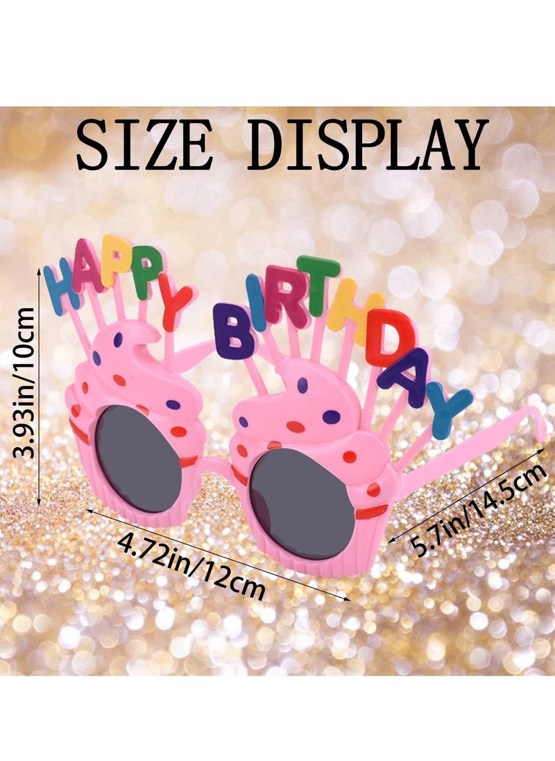 Birthday Party Glasses, 6 Pairs of Birthday Dress Up Sunglasses Sweet Cream Candle Cake Pattern Novelty Decorative Accessories Adult Children Party Weird Glasses - Image 5