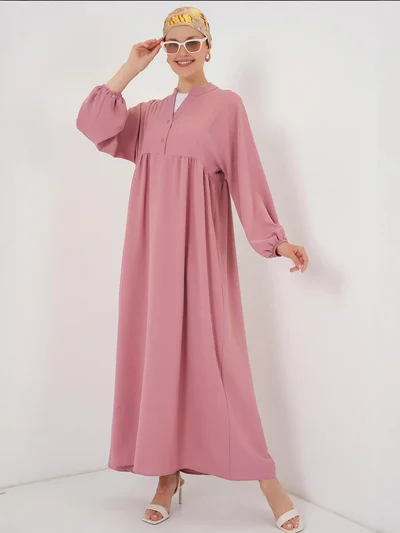 BIG DART BDART V-Neck Buttoned Maxi Dress