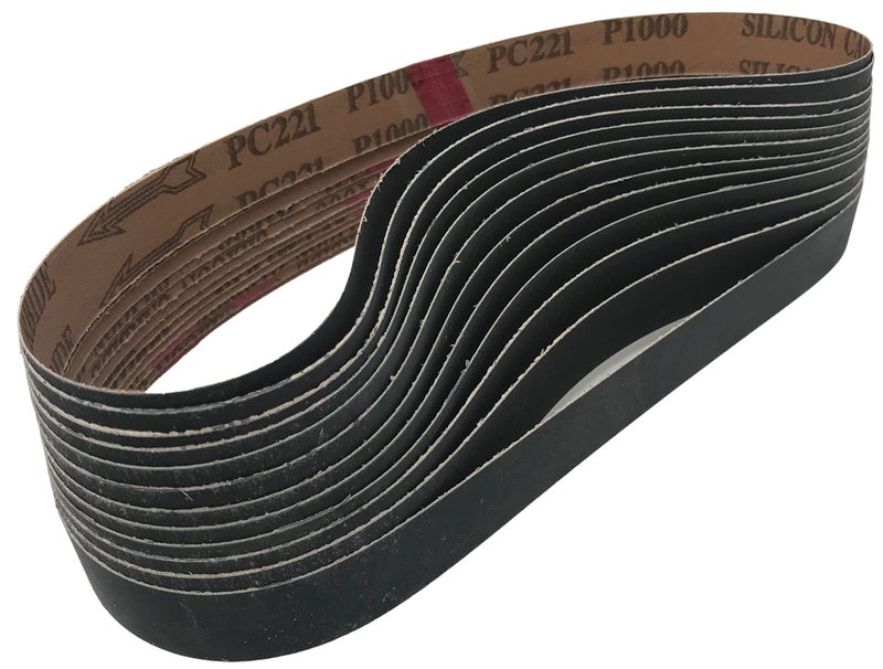 Pro Sharpening Supply 1X30 in Sanding Belts 12 Packs of Industrial Silicon Carbide Abrasive Ideal Knife Sharpening Fits 1X30 inch Belt Sanders 1000 Grit