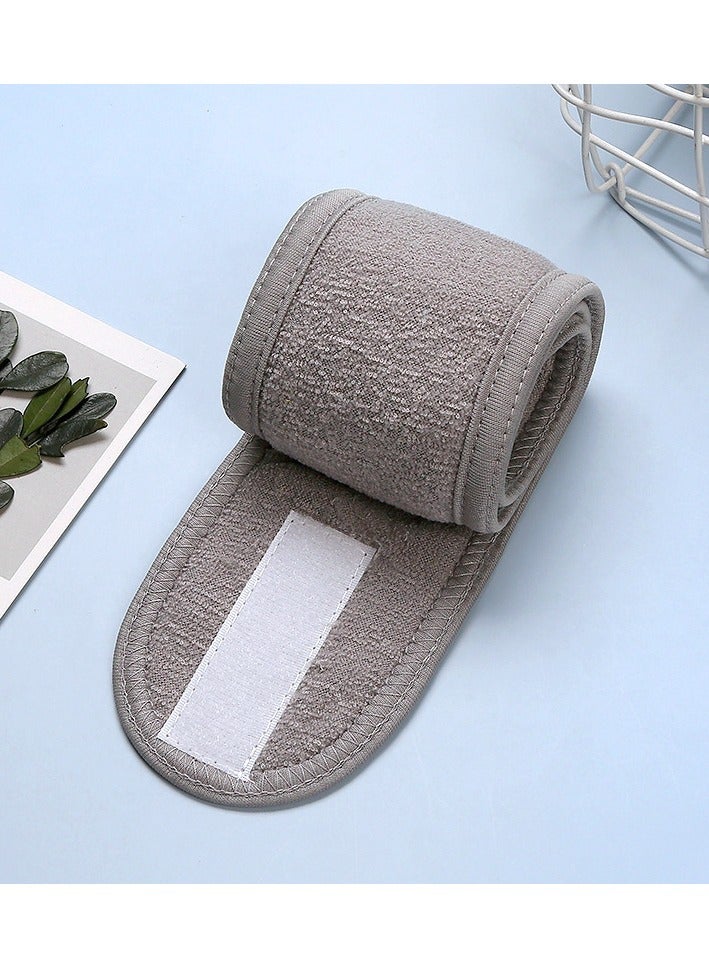 Generic Hair Wrap Headband, 1 Pack Non-slip StretchableWashable Makeup Headband for Face Wash Facial TreatmentSport Fits All, Thicker Soft Terry Cloth Absorbs LiquidQuickly, Gray  - Image 3
