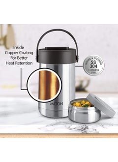 Milton MILTON Glamour Thermosteel Stainless Steel Tiffin Box, Set of 3, Silver  - Image 2