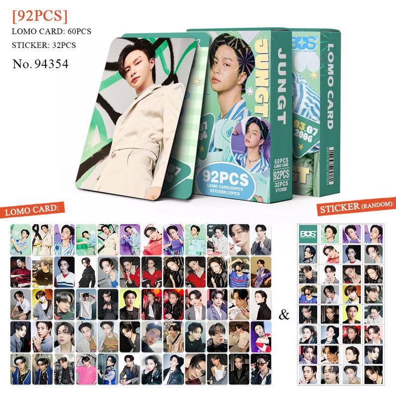 AuauSave WilliamEst BounPrem Lomocard & Sticker Set – 92PCS (60 Lomocards + 32 Random Stickers) | Aesthetic Photo Card Collection for Fans