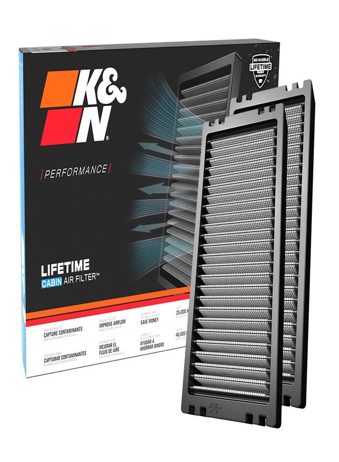 K&N Cabin Air Filter: Premium, Washable, Clean Airflow to your Cabin Air Filter Replacement: Designed For Select 2005-2020 Nissan (Frontier, Pathfinder, Navara, NP300, Xterra) Vehicle Models, VF1001 - Image 1