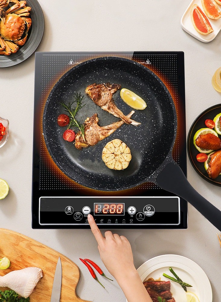 Winning Star Portable Induction Cooktop Burner, Electric Stove, Induction Hot Plate with LCD Sensor Touch, 1500W Countertop Cooker, Preset Modes & Shatter-proof Flat Glass - Image 3