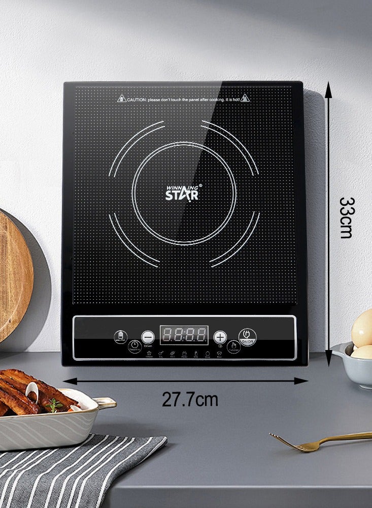 Winning Star Portable Induction Cooktop Burner, Electric Stove, Induction Hot Plate with LCD Sensor Touch, 1500W Countertop Cooker, Preset Modes & Shatter-proof Flat Glass - Image 5