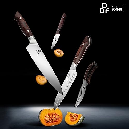 DDF iohEF Kitchen Knife Set, 16-Piece Knife Sets for Kitchen with Block Japanese Stainless Steel Knives Set with Sharpener Ultra Sharp Professional Chef Knife Set with Ergonomic Handle for Cutting - Image 4