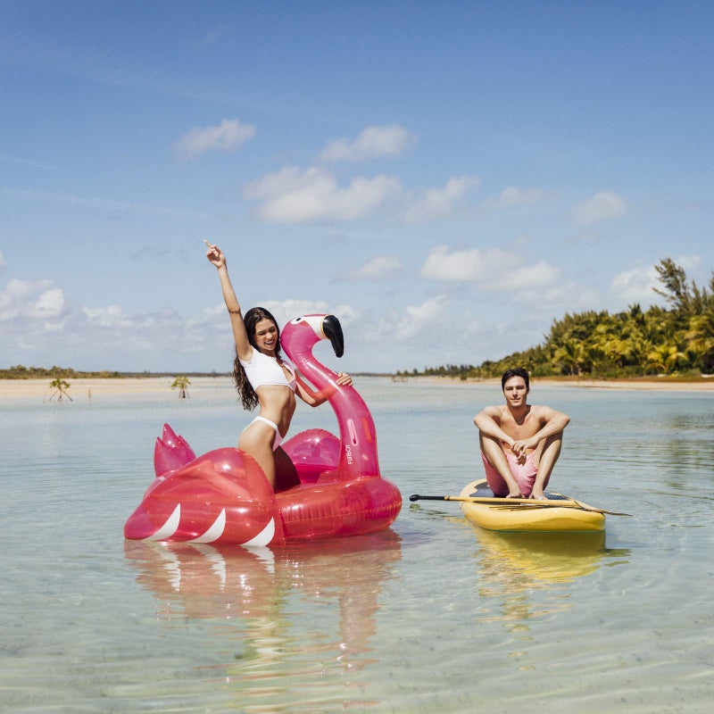 FUNBOY Giant Inflatable Glitter Pink Flamingo Pool Float, Cup Holder, Luxury Float for Summer Pool Parties and Entertainment - Image 5