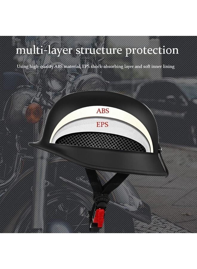 Motorcycle Helmet Half Shell Hawk Style Helmets German Style Novelty Motorcycle Helmet Compact Lightweight Open Face for Motorcycle Street Bike Cruiser Moped - Image 5