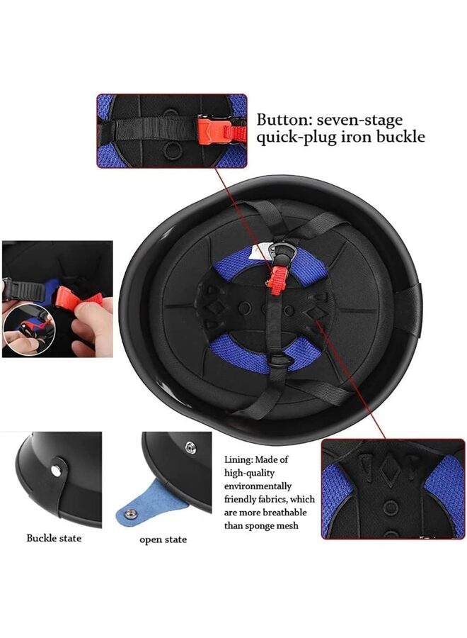 Motorcycle Helmet Half Shell Hawk Style Helmets German Style Novelty Motorcycle Helmet Compact Lightweight Open Face for Motorcycle Street Bike Cruiser Moped - Image 3