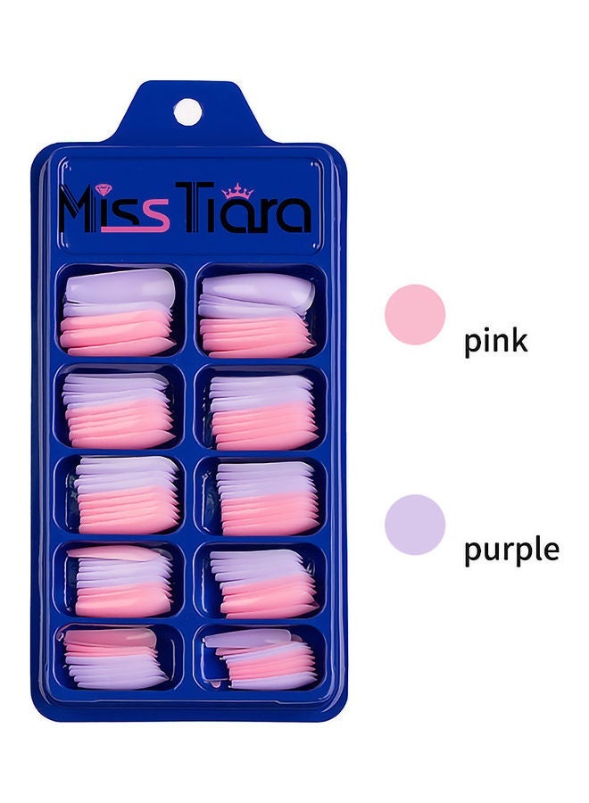 نيبمينينت 600-Piece Removable False Nails Set Multicolour - Image 2