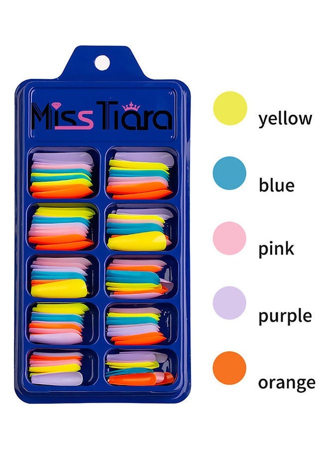 نيبمينينت 600-Piece Removable False Nails Set Multicolour - Image 4