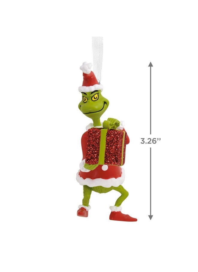 Hallmark Hallmark Dr. Seuss How The Grinch Stole Christmas! Grinch with Present Christmas Ornament  - Image 4