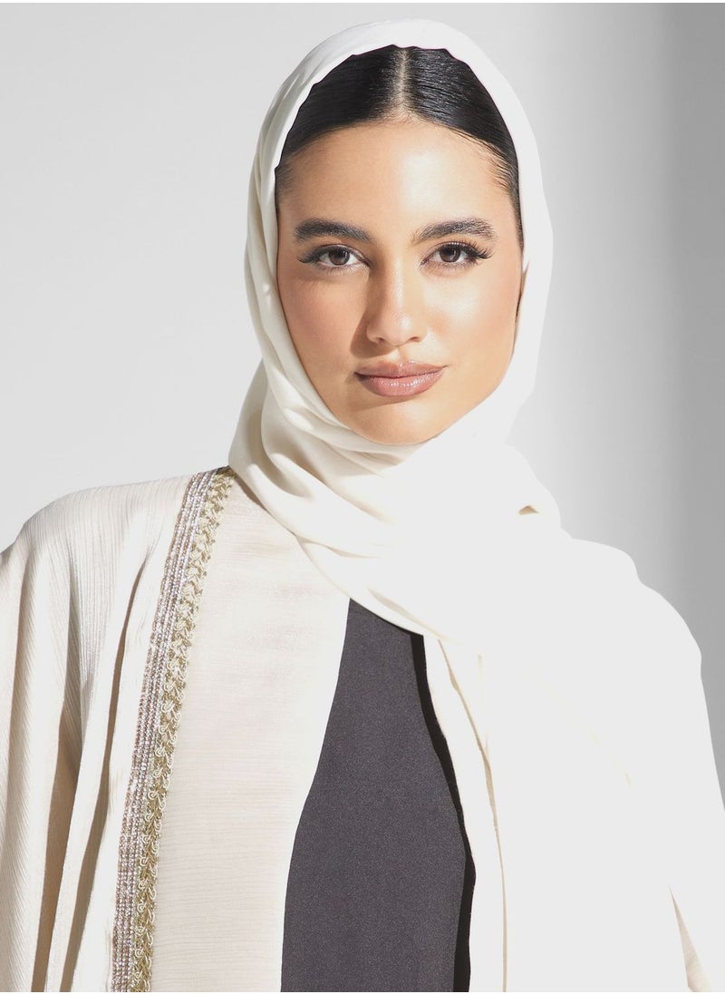 hayas closet - Embellished Cape Sleeve Abaya - Image 1