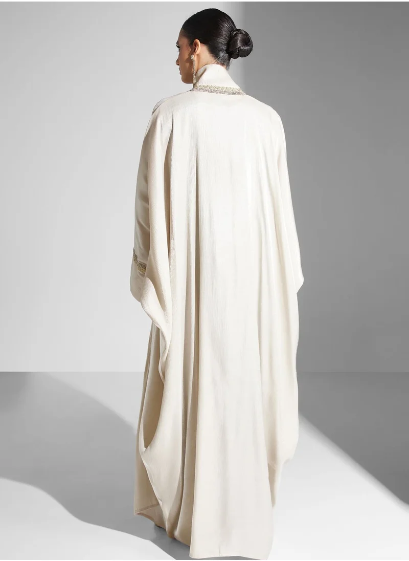 hayas closet Embellished Cape Sleeve Abaya