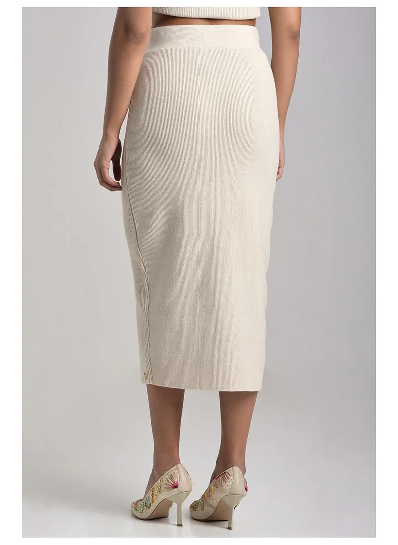 Carmen Steffens  Beige Camel Knit Skirt for Women | Best Price UAE