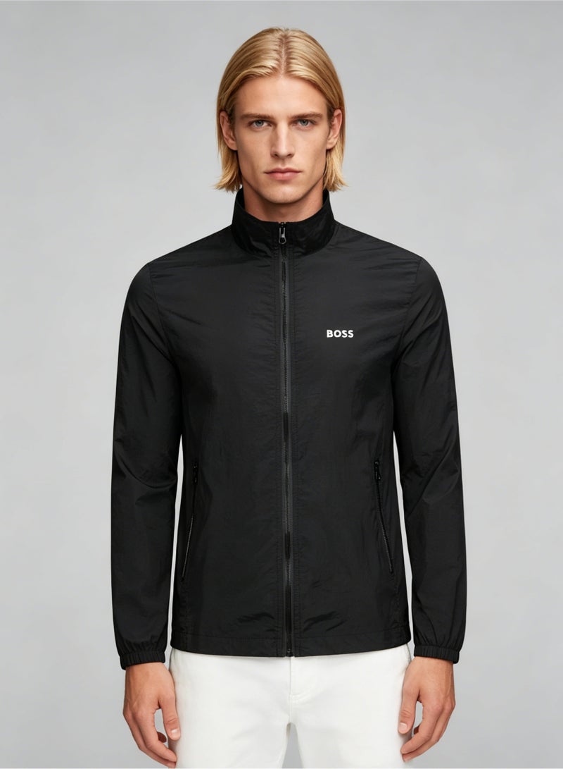 BOSS Lightweight Stand-Up Collar Sun Protection Jacket - Black - Image 2