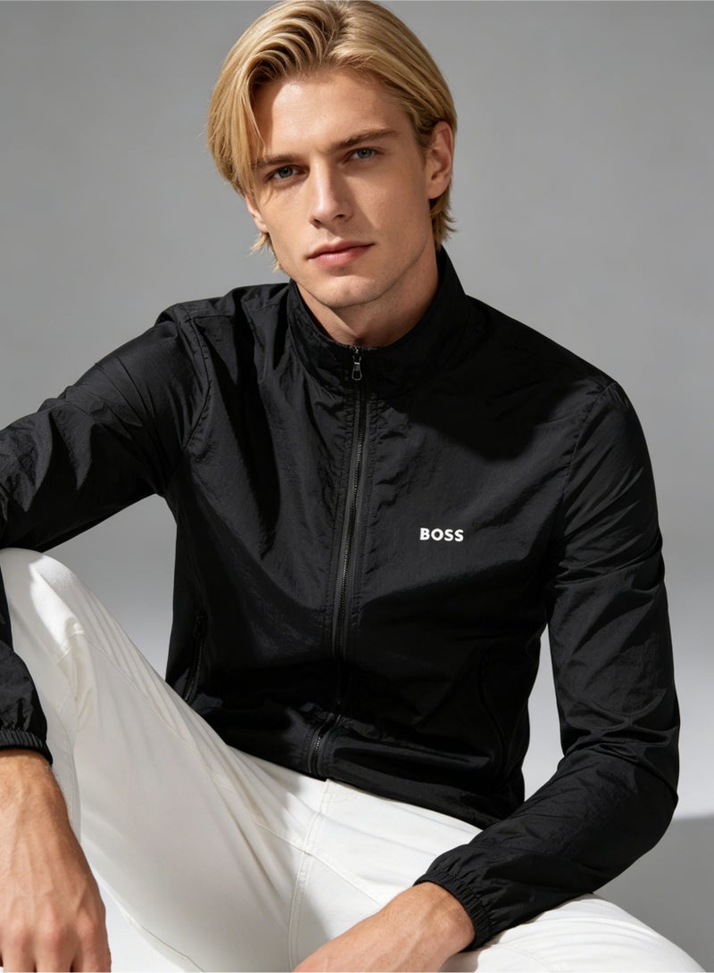 BOSS Lightweight Stand-Up Collar Sun Protection Jacket - Black - Image 3