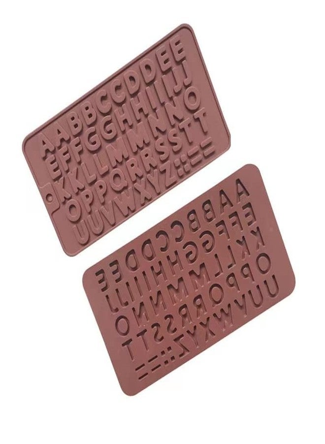 Bamutu Letter Silicone Chocolate Molds Silicone Alphabet Mould 2PCS Non-Stick Fondant Molds Perfect for Cake Decoration,Birthday Party - Image 2