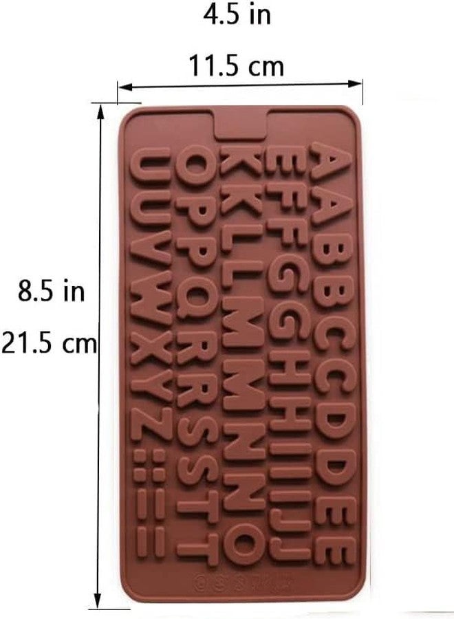 Bamutu Letter Silicone Chocolate Molds Silicone Alphabet Mould 2PCS Non-Stick Fondant Molds Perfect for Cake Decoration,Birthday Party - Image 3
