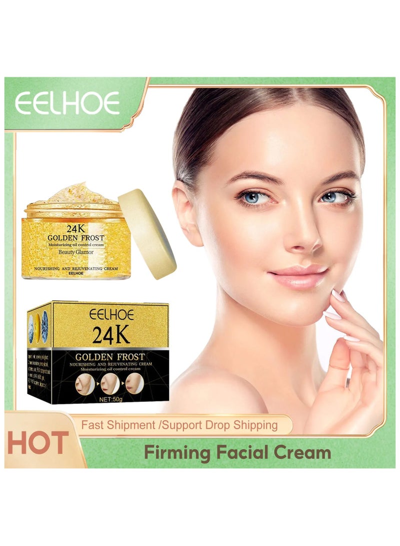 EELHOE 24K Gold Face Serum Fade Dark Circles Fine Line Anti Aging Cream Smoothing Nourishes Firming Lifting Brighten Skin Care Essence - Image 4