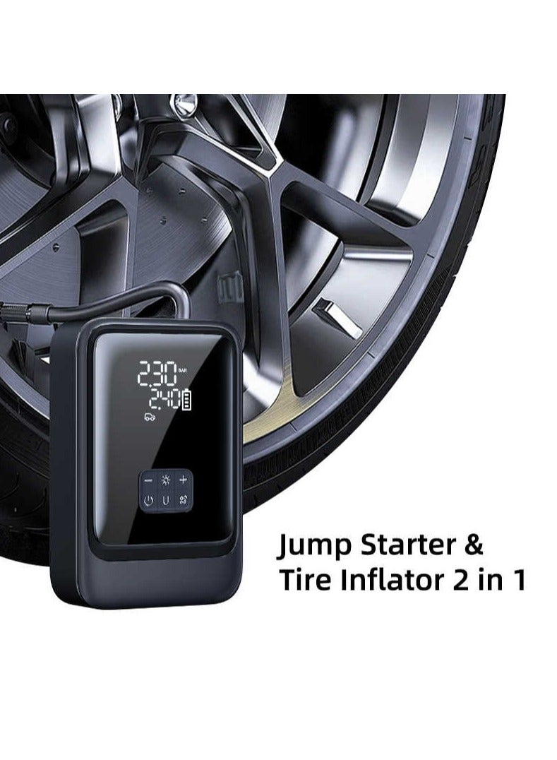 Generic 2 in 1 Jump Starter with Tire Pump S03-L, Car Jump Starter with Tire Inflation and Power Bank, 8000mAh Battery with Type-C Charging  - Image 2