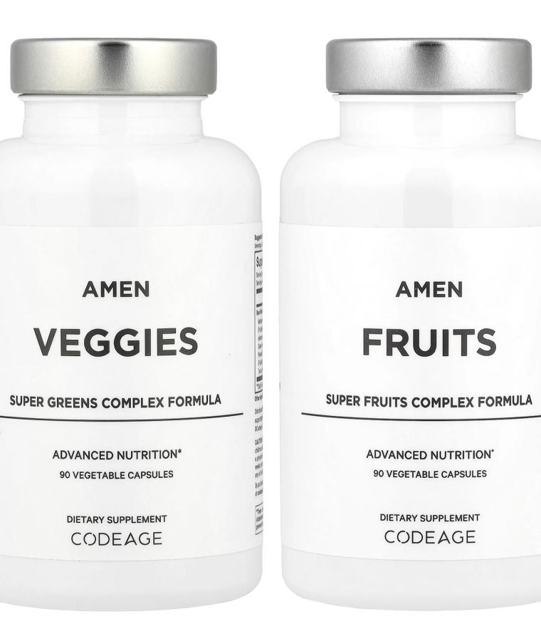 Codeage Amen Fruits & Veggies 2 Bottles 90 Vegetable Capsules Each