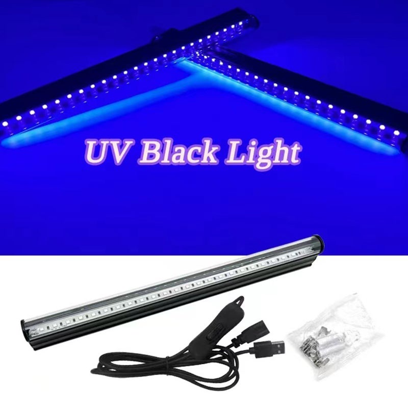 2 Packs LED UV Blacklight UV Lamp Bar Stage Blacklight Tube Portable UV Light for Fluorescence Detection LED Party Light USB Plug and Play - Image 3