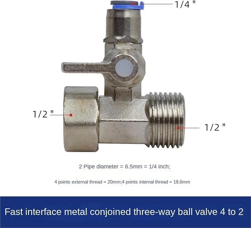 Ultrafiltration Water Purifier RO System 1I4 Quick Coupling Inlet Switch Valve - Image 3