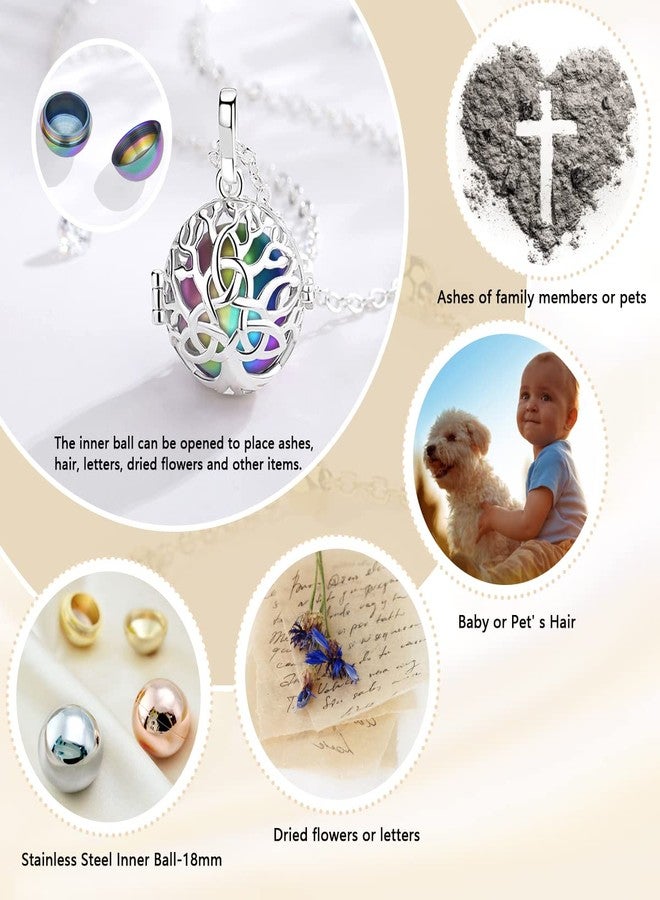 EUDORA Urn Necklace for Ashes for Women, Ash Pendant for Human Dog Cat Ashes, Celtic Knot Tree of Life Necklace for Ashes of Loved One Mom Dad Grandma Pet Cremation Souvenir Jewelry for Funeral - Image 4