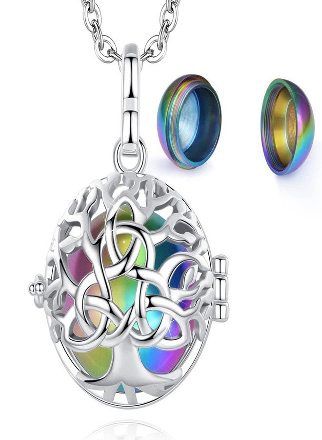 EUDORA Urn Necklace for Ashes for Women, Ash Pendant for Human Dog Cat Ashes, Celtic Knot Tree of Life Necklace for Ashes of Loved One Mom Dad Grandma Pet Cremation Souvenir Jewelry for Funeral - Image 1