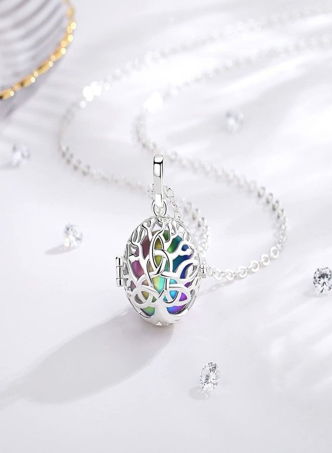 EUDORA Urn Necklace for Ashes for Women, Ash Pendant for Human Dog Cat Ashes, Celtic Knot Tree of Life Necklace for Ashes of Loved One Mom Dad Grandma Pet Cremation Souvenir Jewelry for Funeral - Image 2