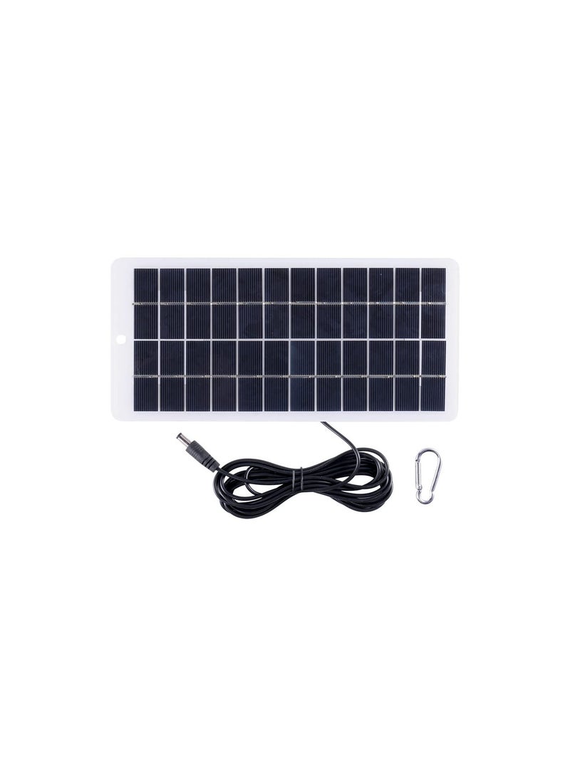 GGOOT 10W 12V Solar Panel Outdoor 3 Meter Cable Portable Solar Charger Pan Climbing Fast Charger Polysilicon Tablet Solar Generator for 3.7V Battery/Garden Lamp  - Image 1