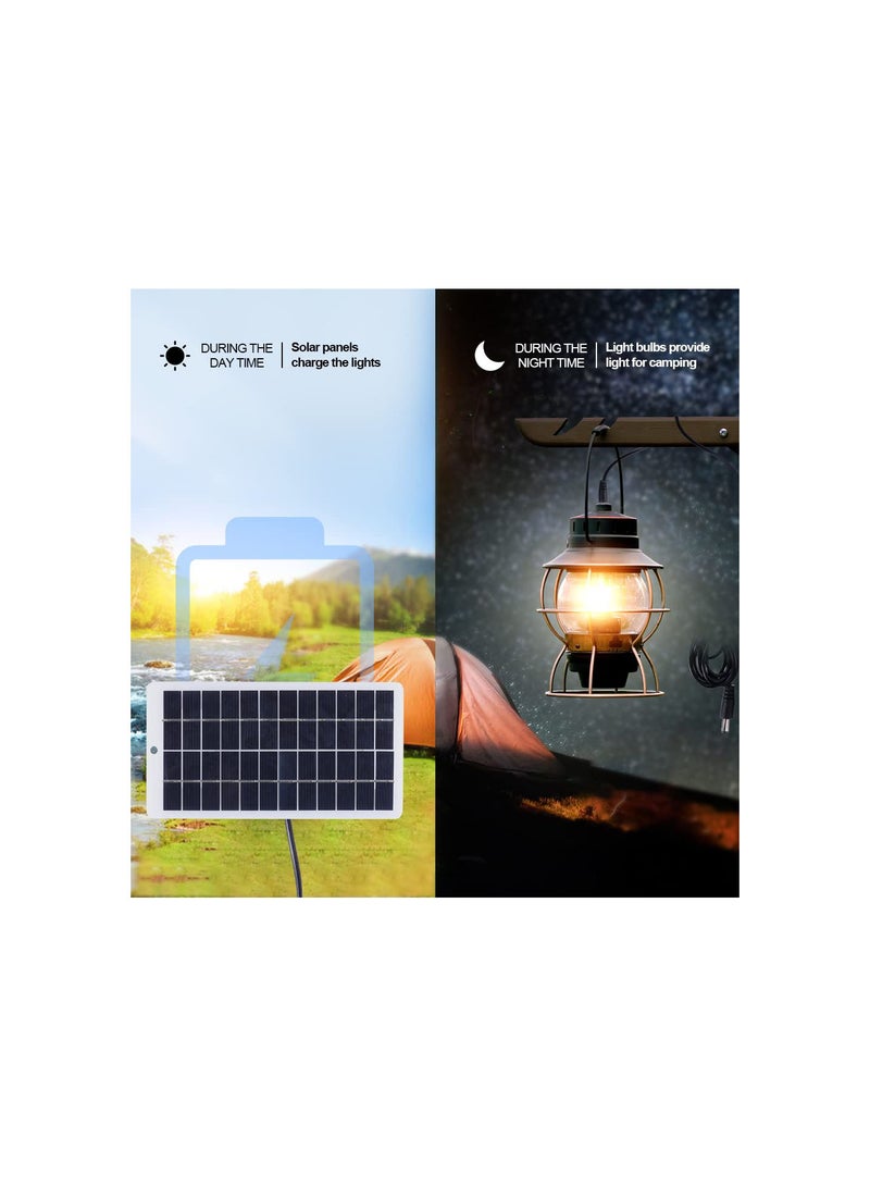 GGOOT 10W 12V Solar Panel Outdoor 3 Meter Cable Portable Solar Charger Pan Climbing Fast Charger Polysilicon Tablet Solar Generator for 3.7V Battery/Garden Lamp  - Image 4