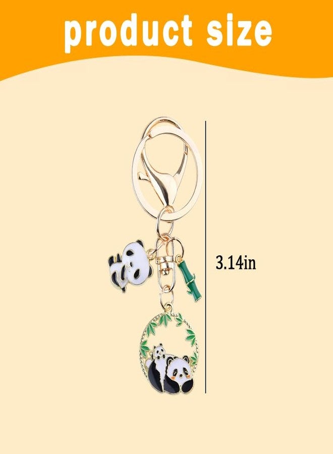 Yreamont Panda Keychain for Backpack Charms Kawaii Keychain Accessories for Women Men Cute Panda Gifts for Boyfriend Girlfriend Panda Lovers Birthday Christmas Gifts for Animal Lover Teens Adults - Image 2
