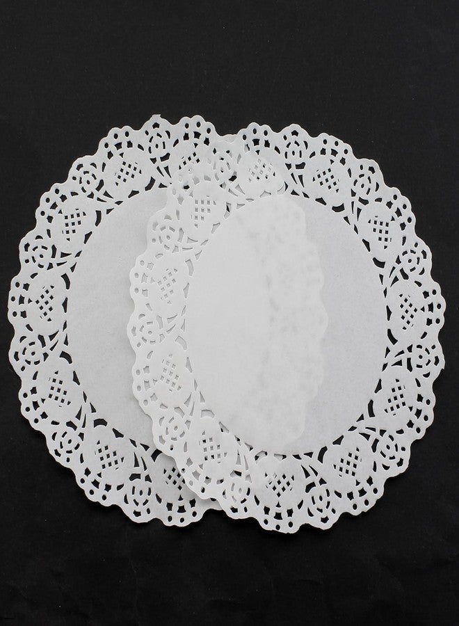LUORNG 150PCS 6.5 Inch White Round Lace Paper Doily Self Service Cake/Fried Food Tablecloth for Wrapping Bouquets Gifts Creative Handicrafts - Image 3