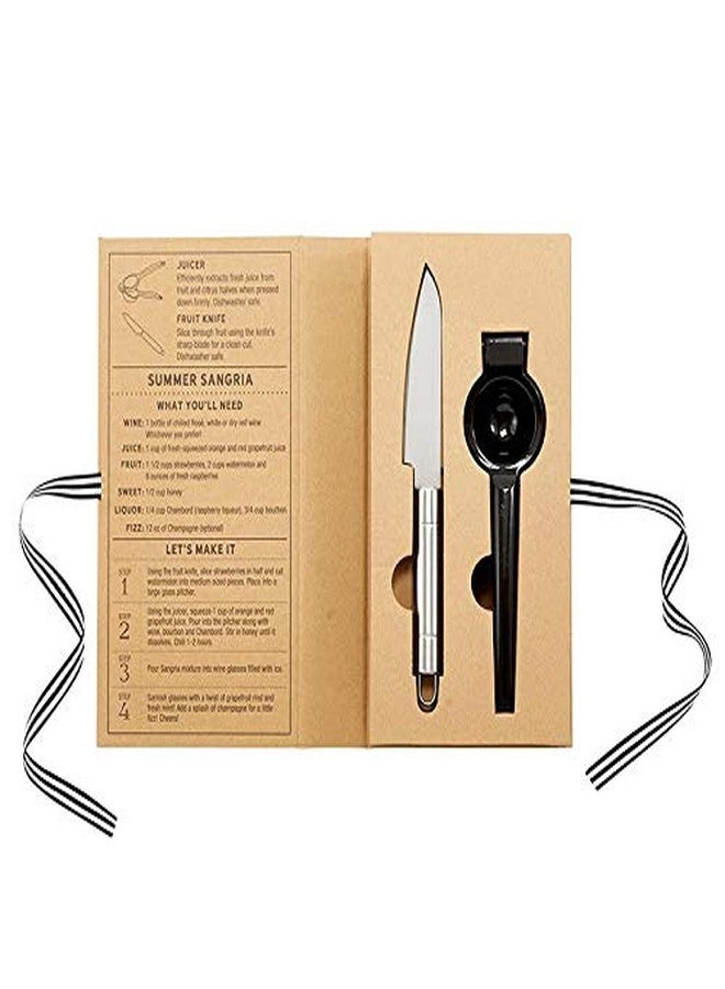 Santa Barbara Design Studio Gift Set Drinking Essentials TableSugar Kraft Cardboard Book Gift Box, 2-Pieces, Sangria - Image 2