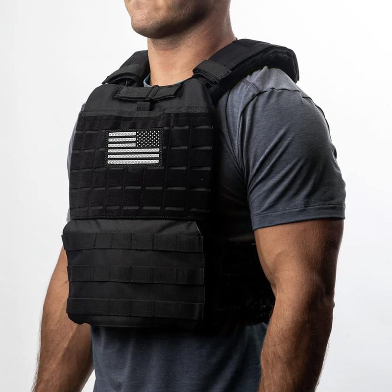 PETAC GEAR Weighted Vest For Men Workout Adjustable Strength Training Vests for Workouts Running Endurance Women Gym Fitness Weight Clothing(BK) - Vest Only - Image 1