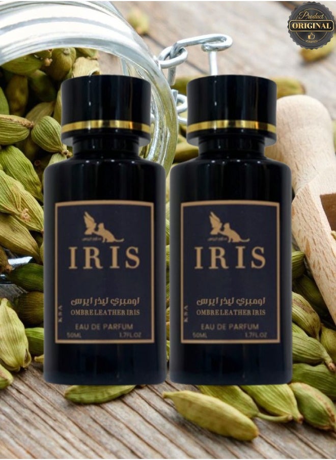 IRIS 2 Pieces Ombre Leather Iris Perfume 50ML  - Image 1