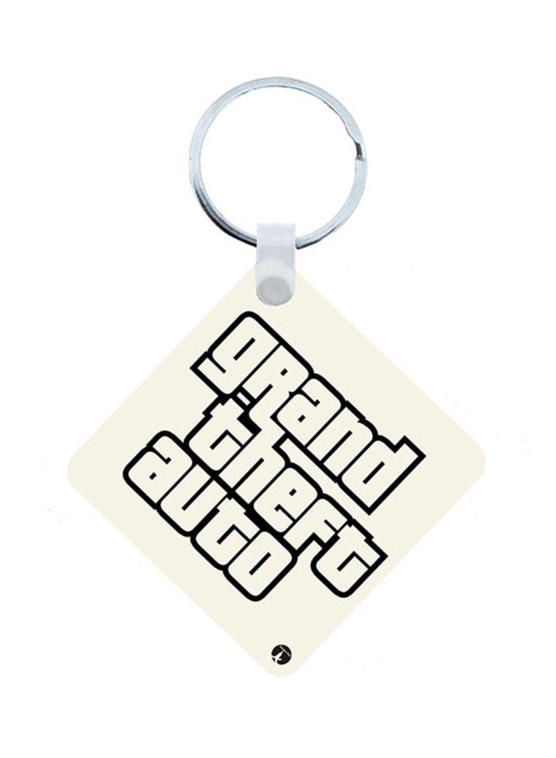 Grand Theft Auto Wooden Keychain