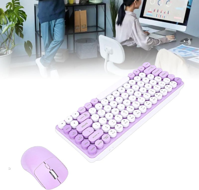 Yechiry Wireless Keyboard and Mouse Combo, 85 Key Cordless Keyboard with 2.4 Ghz USB Receiver, 9° Tilt Angle Round Keycap Wireless Mouse for Pc Laptop Computer - Image 5