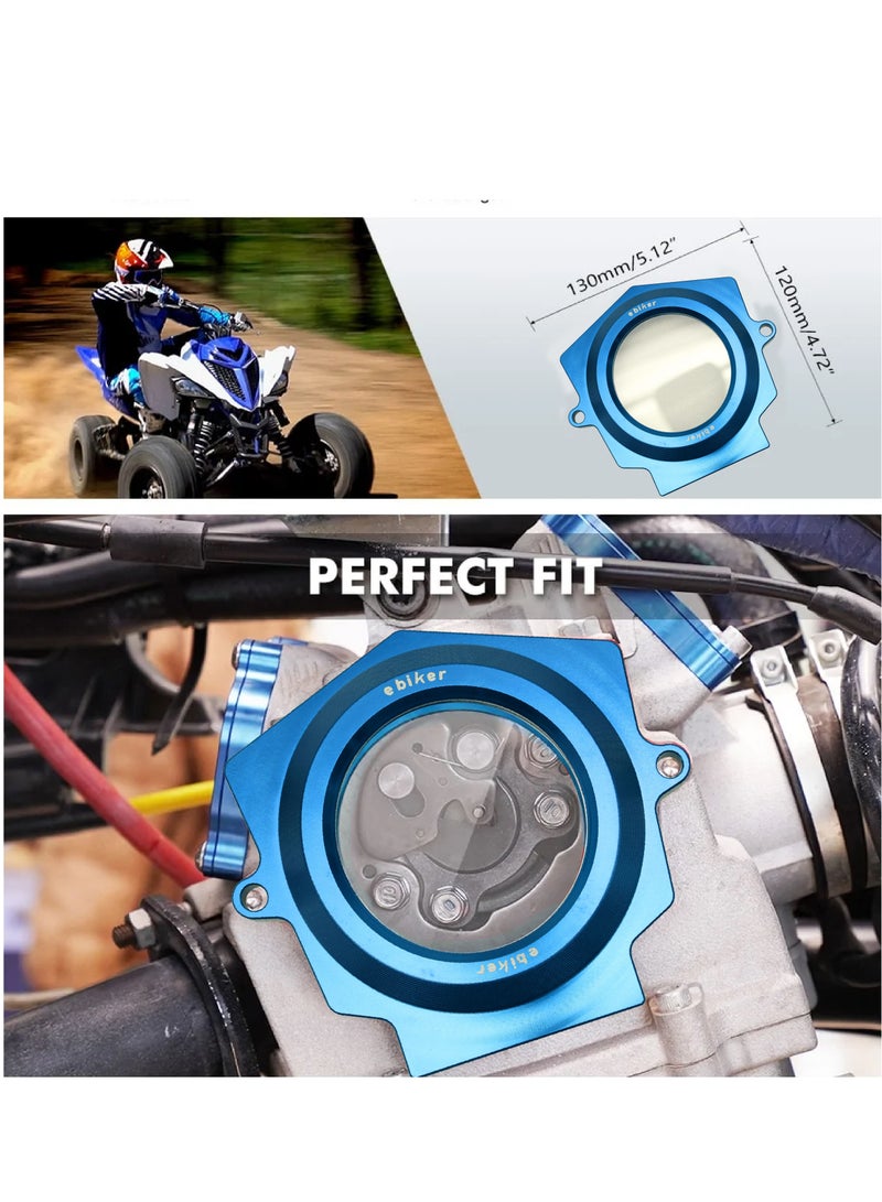 Generic 1 Piece of Aluminum Alloy Full Clear Cam Cover Protector for Yamaha Raptor YFM 700 R 2006-2022, Blue Color  - Image 3