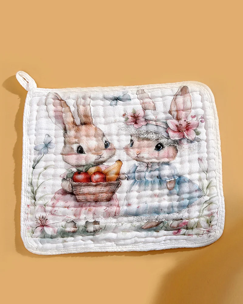 LITTLE SURPRISE BOX Little Surprise Box, 5 pcs woodland theme super soft breathable pure Muslin cotton Napkins set