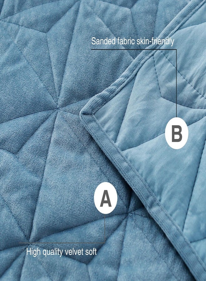 DAWNDIOR Corduroy Quilt Set Oversized King 112"x106", Lightweight All-Season Quilt with 2 Pillow Shams, Soft Fine-Striped Quilted Bed Cover, Navy Blue - Image 5