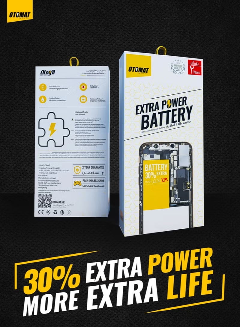 Otomat 3480mAh Extra Power Battery For iPhone 15 Pro, 30% MORE EXTRA POWER & EXTRA LIFE, Replacement Battery Made By Japanese IC Technology With Premium Lithium Ion Polymer - Image 3